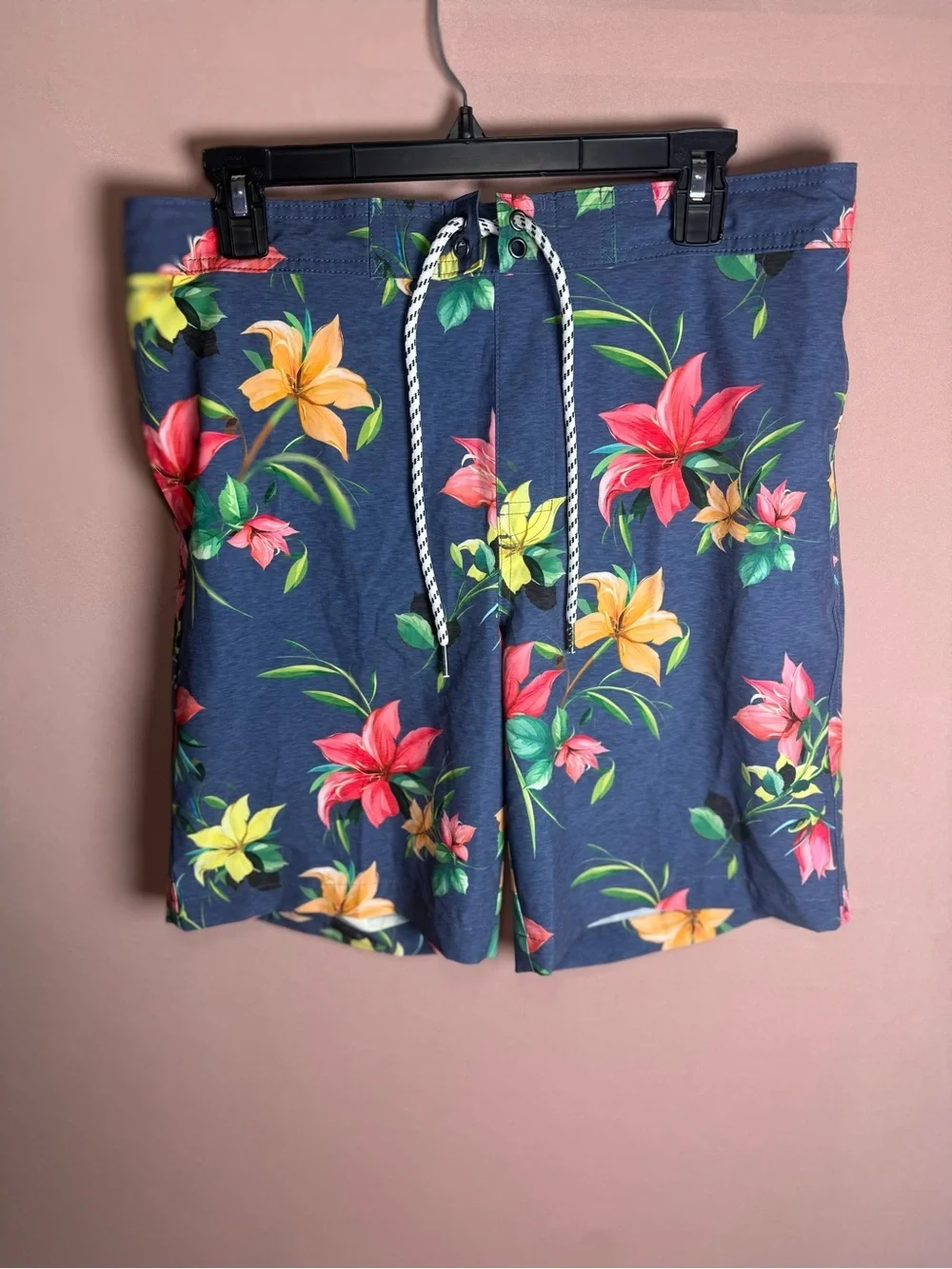 Sonoma Men's Board Short Hawaiian Floral Swim Trunks Bathing Suit Size M NWT